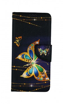 Knížkové pouzdro na Samsung A22 Zlatý motýl