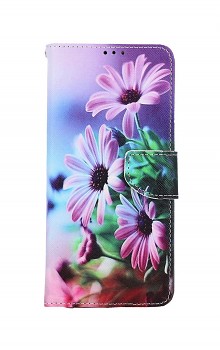 Knížkové pouzdro na Samsung A22 Fialové květy
