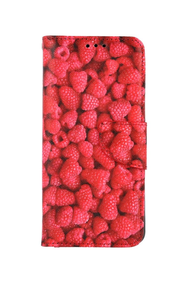 Levně Pouzdro TopQ Samsung A22 knížkové Maliny 66263 (obal neboli kryt na mobil Samsung A22)