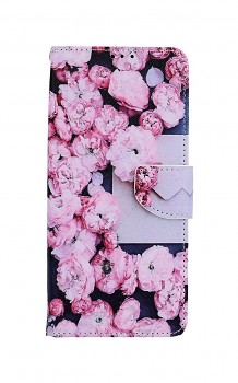 Knížkové pouzdro na Samsung A22 Růžové květy