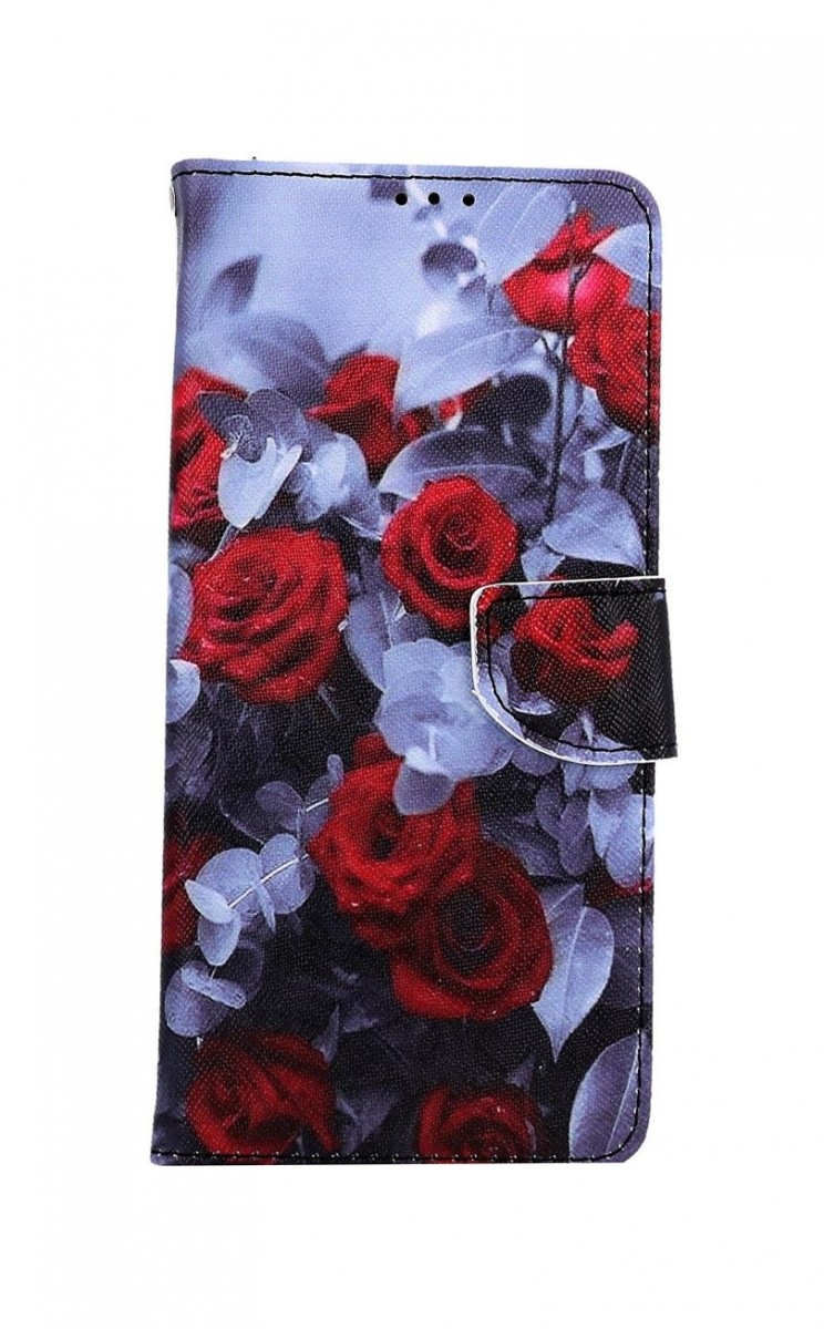 Knížkové pouzdro na Samsung A22 Červené růže mix