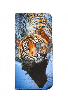 Knížkové pouzdro na Samsung A22 Hnědý tygr
