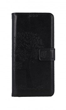 Knížkové pouzdro na Samsung A22 Černý strom sovičky