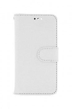 Knížkové pouzdro na iPhone 13 bílé s přezkou