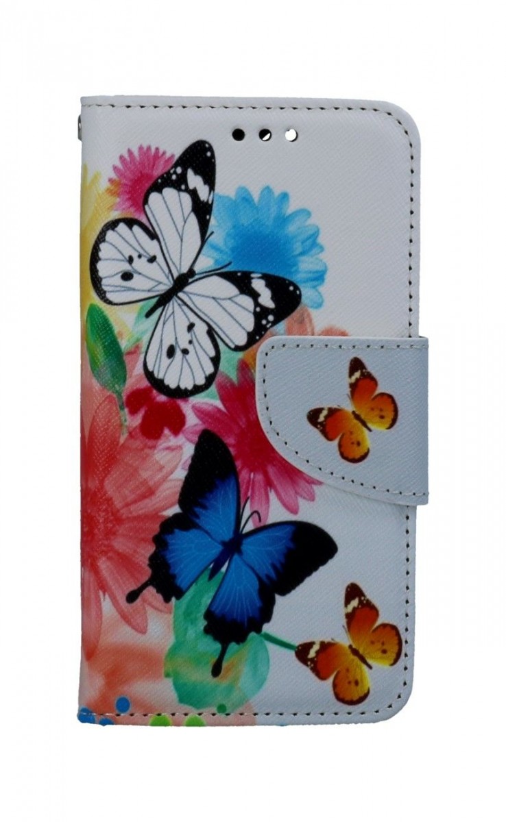 Knížkové pouzdro na iPhone 13 mini Barevné s motýlky
