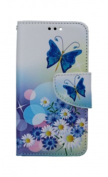 Knížkové pouzdro na iPhone 13 mini Bílé s motýlkem