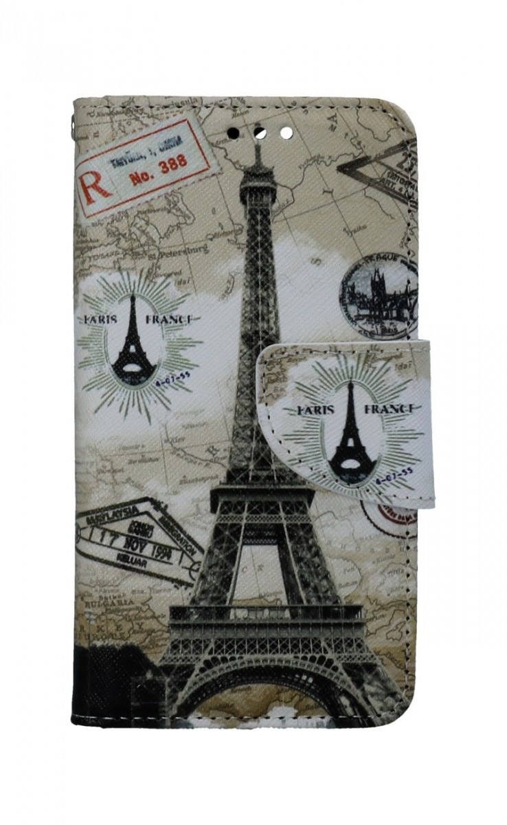 Levně Pouzdro TopQ iPhone 13 mini knížkové Paris 2 66420 (kryt neboli obal na mobil iPhone 13 mini)