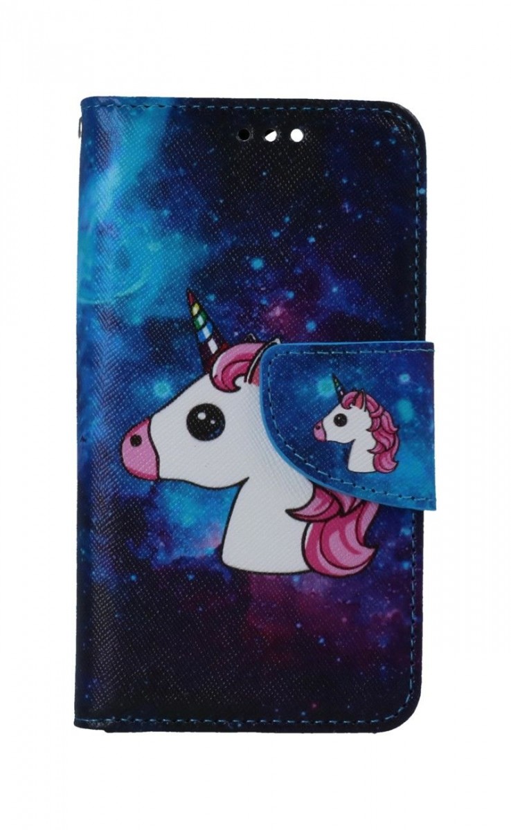 Levně Pouzdro TopQ iPhone 13 mini knížkové Space Unicorn 66424 (kryt neboli obal na mobil iPhone 13 mini)