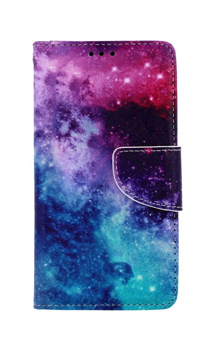 Levně Pouzdro TopQ iPhone 13 mini knížkové Vesmír 66428 (kryt neboli obal na mobil iPhone 13 mini)