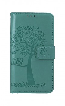 Knížkové pouzdro na iPhone 13 mini Zelený strom sovičky