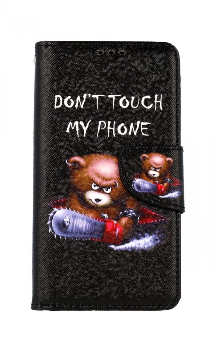 Levně Pouzdro TopQ iPhone 13 Pro Max knížkové Don´t Touch méďa 66483 (kryt neboli obal na mobil iPhone 13 Pro Max)