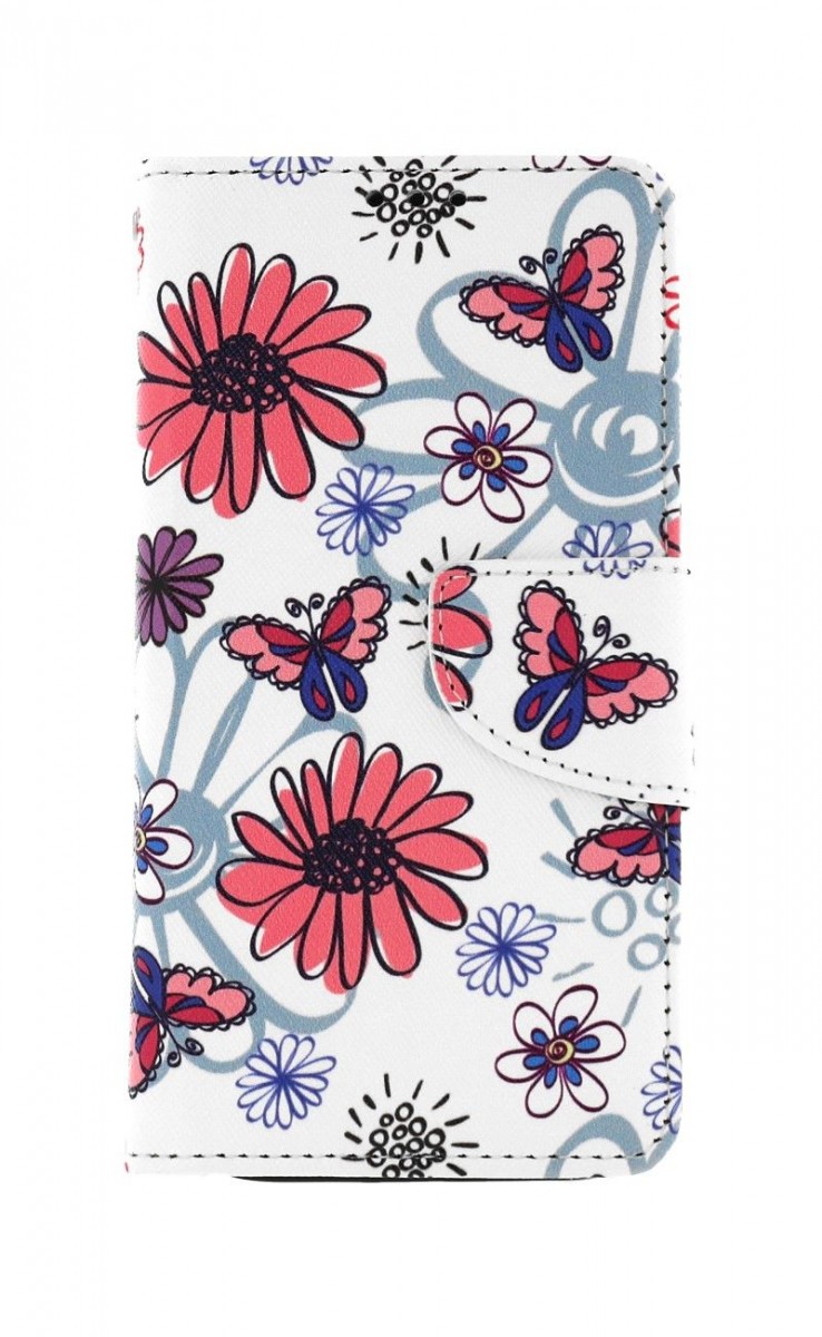 Levně Pouzdro TopQ iPhone 13 Pro Max knížkové Flowers 66486 (kryt neboli obal na mobil iPhone 13 Pro Max)