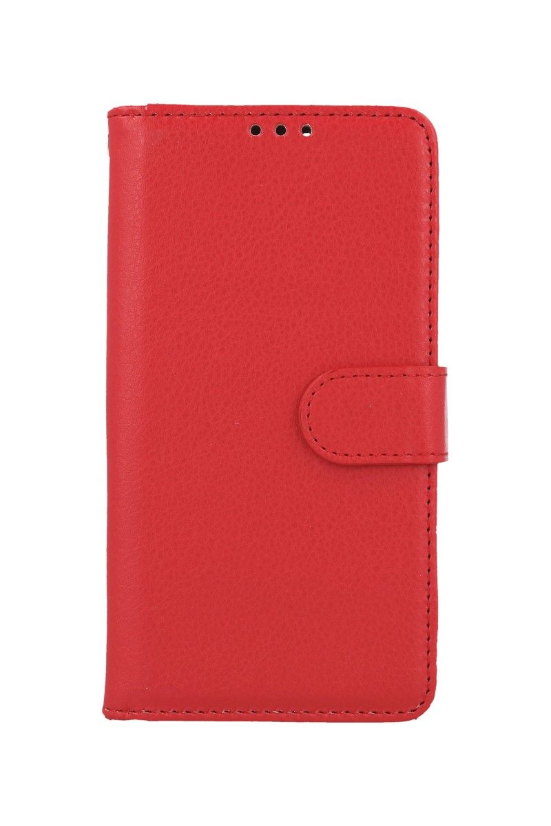 Levně Pouzdro TopQ iPhone 13 Pro Max knížkové červené s přezkou 66505 (obal neboli kryt iPhone 13 Pro Max)