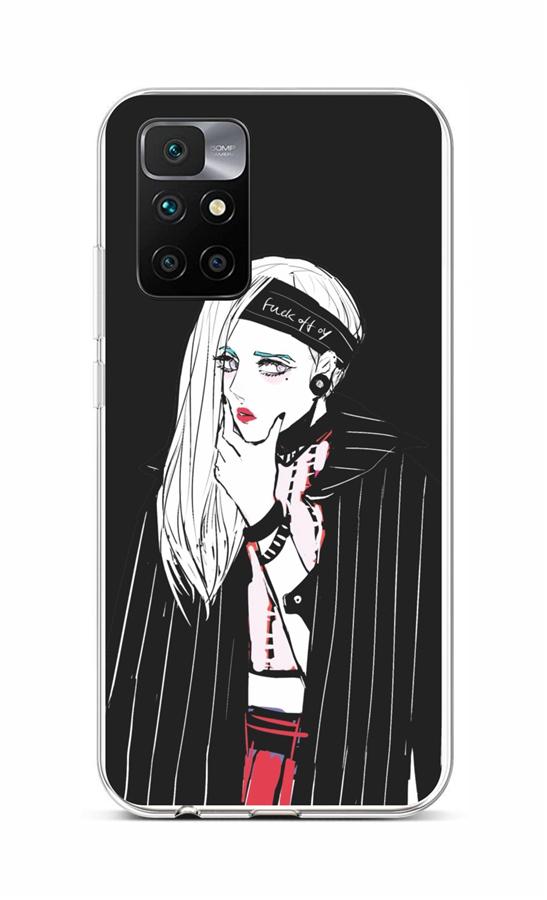 Levně Kryt TopQ Xiaomi Redmi 10 silikon Dark Girl 66509 (pouzdro neboli obal na mobil Xiaomi Redmi 10)