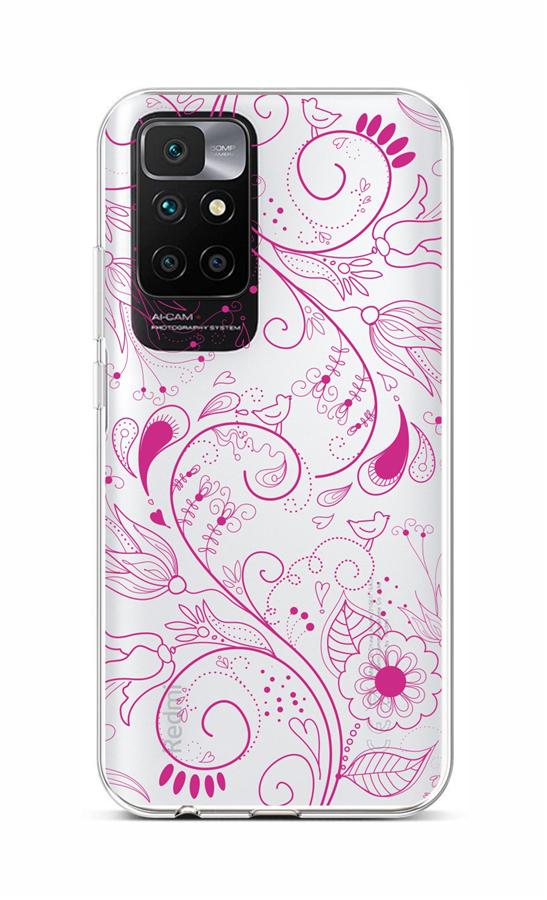 Zadní silikonový kryt na Xiaomi Redmi 10 Pink Ornament