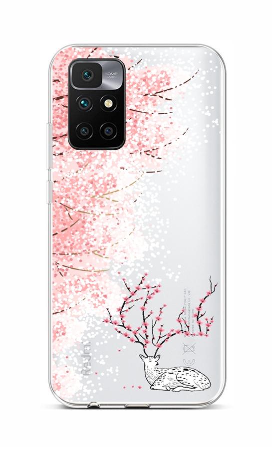 Zadní silikonový kryt na Xiaomi Redmi 10 Blooming Deer