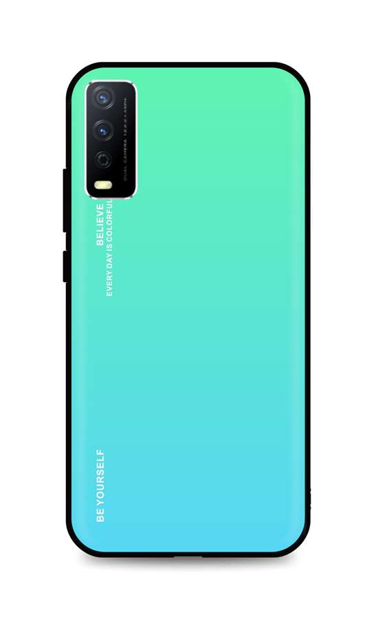 Levně Kryt TopQ LUXURY Vivo Y11s pevný duhový zelený 66647 (pouzdro neboli obal na mobil Vivo Y11s)