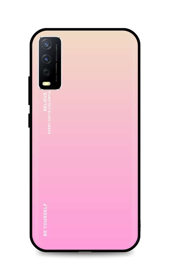 Levně Kryt TopQ LUXURY Vivo Y11s pevný duhový meruňkový 66651 (pouzdro neboli obal na mobil Vivo Y11s)