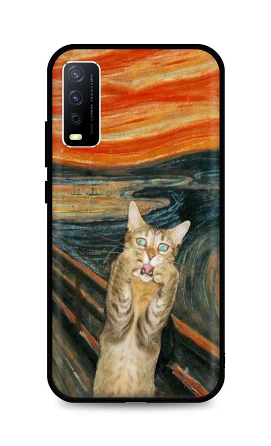 Levně Kryt TopQ Vivo Y11s silikon Scared Cat 66765 (pouzdro neboli obal na mobil Vivo Y11s)