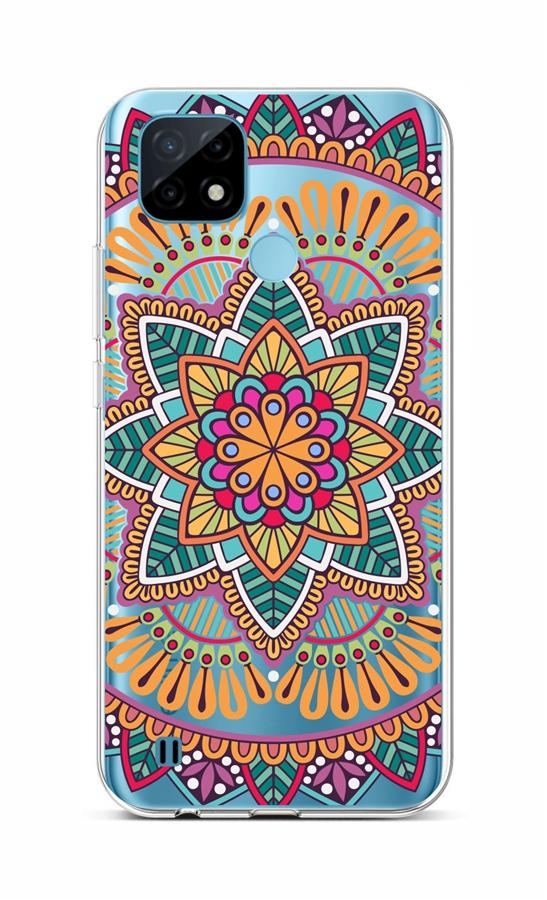 Levně Kryt TopQ Realme C21 silikon Happy Mandala 66798 (pouzdro neboli obal na mobil Realme C21)