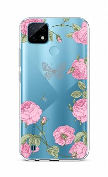 Zadní silikonový kryt na Realme C21 Pivoňky