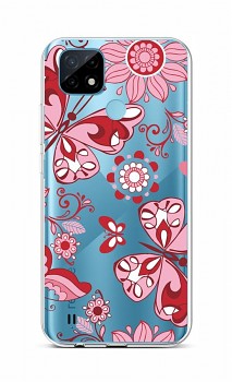 Zadní silikonový kryt na Realme C21 Pink Butterfly