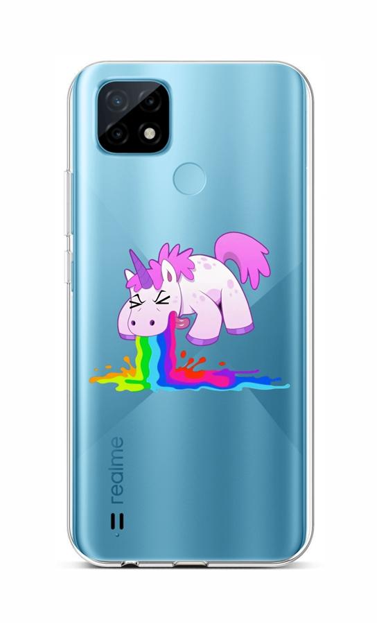 Levně Kryt TopQ Realme C21 silikon Rainbow Splash 66846 (pouzdro neboli obal na mobil Realme C21)