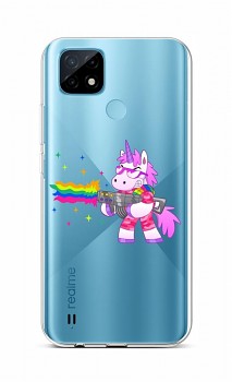 Zadní silikonový kryt na Realme C21 Rainbow Gun