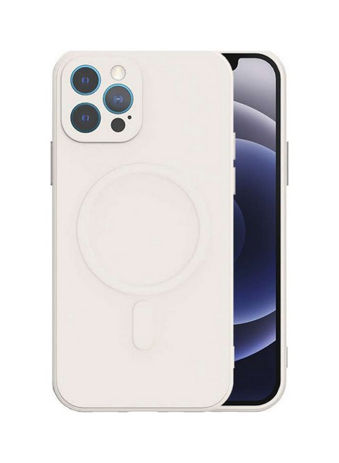 Zadní silikonový kryt na iPhone 13 Pro Max s MagSafe béžový