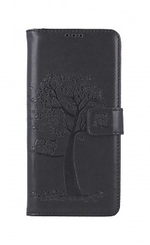 Knížkové pouzdro na Samsung A22 5G Černý strom sovičky