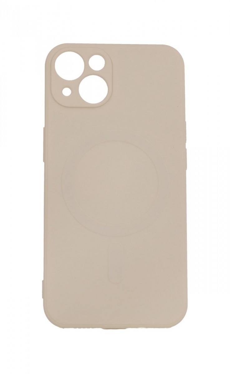 Levně Kryt TopQ iPhone 13 s MagSafe béžový 66885 (pouzdro neboli obal na mobil iPhone 13)