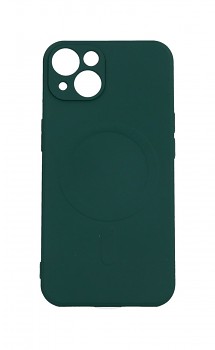 Zadní silikonový kryt na iPhone 13 mini s MagSafe tmavě zelený