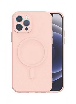 Zadní silikonový kryt na iPhone 13 Pro s MagSafe světle růžový