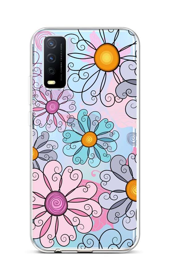 Levně Kryt TopQ Vivo Y20s silikon Colorful Daisy 66961 (pouzdro neboli obal na mobil Vivo Y20s)
