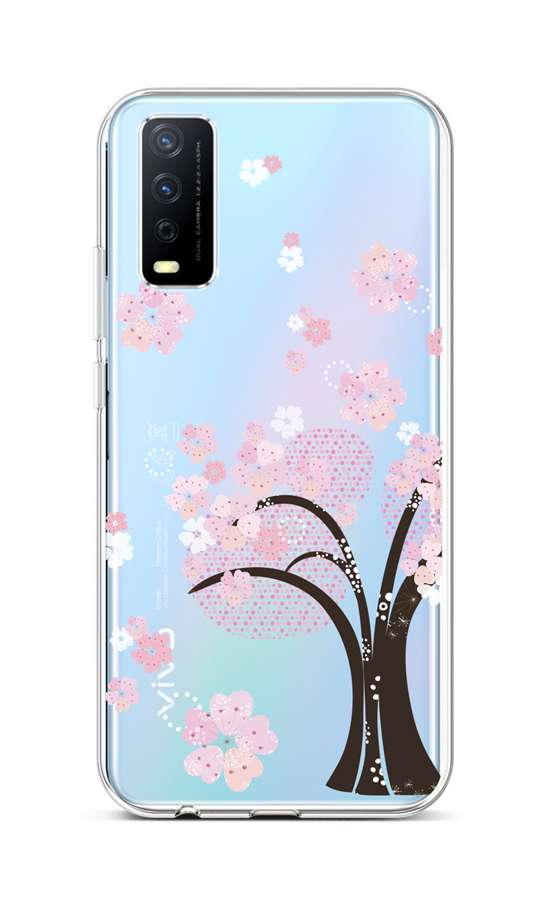 Levně Kryt TopQ Vivo Y20s silikon Cherry Tree 66972 (pouzdro neboli obal na mobil Vivo Y20s)
