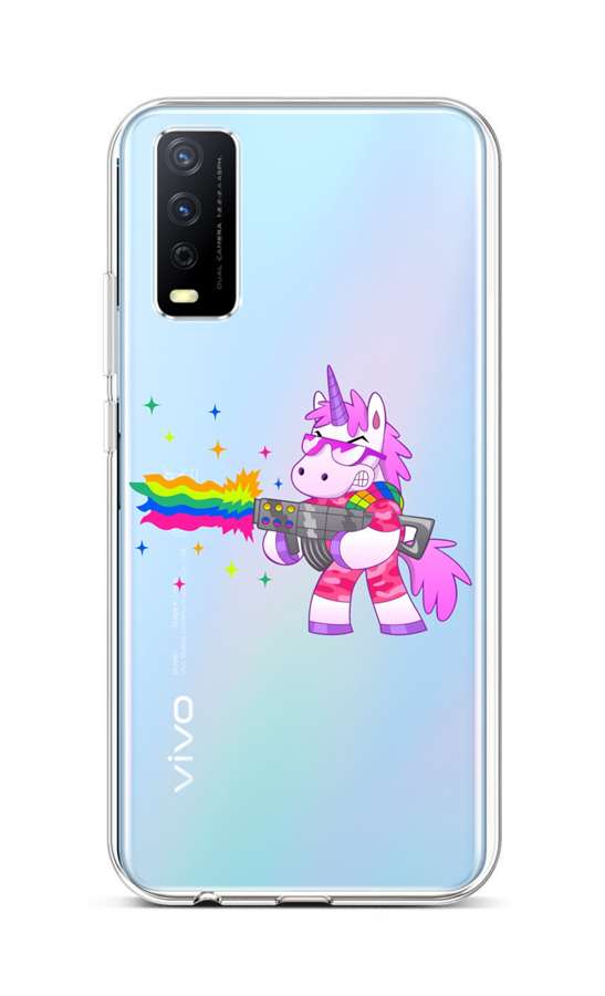 Levně Kryt TopQ Vivo Y20s silikon Rainbow Gun 67011 (pouzdro neboli obal na mobil Vivo Y20s)