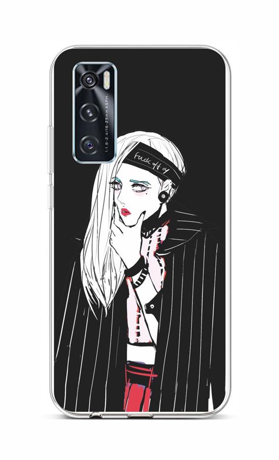 Levně Kryt TopQ Vivo Y70 silikon Dark Girl 67045 (pouzdro neboli obal na mobil Vivo Y70)
