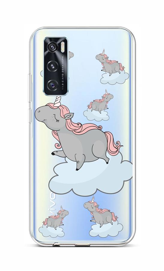 Levně Kryt TopQ Vivo Y70 silikon Grey Unicorns 67101 (pouzdro neboli obal na mobil Vivo Y70)