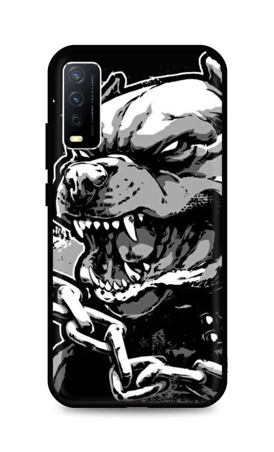 Levně Kryt TopQ Vivo Y20s silikon Agressive Pitbull 67113 (pouzdro neboli obal na mobil Vivo Y20s)