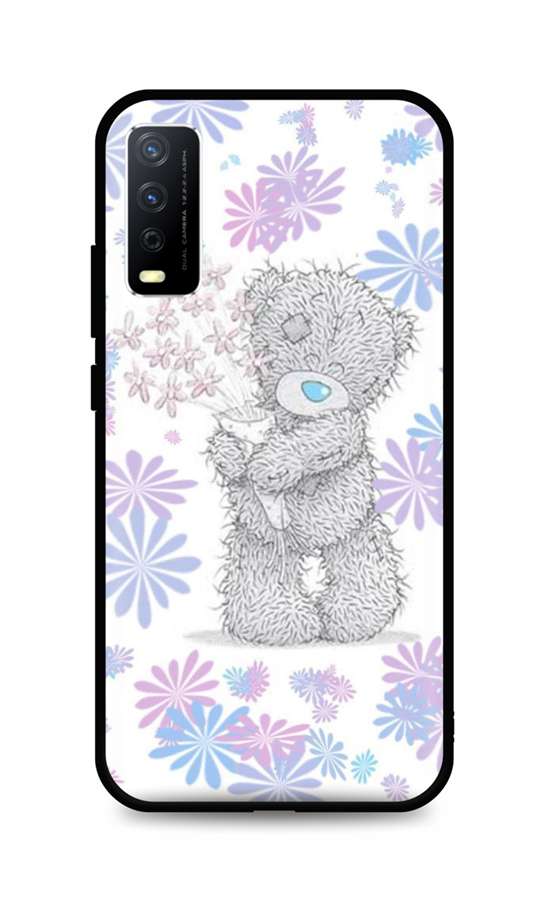 Zadní silikonový kryt DARK na Vivo Y20s Floral Teddy