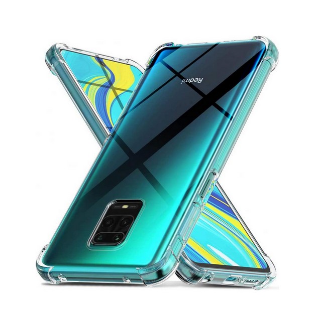 Ultratenký silikonový kryt Shock na Xiaomi Redmi Note 9 Pro 0,5 mm průhledný