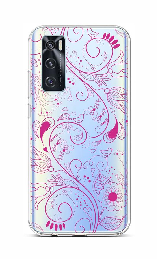 Zadní silikonový kryt na Vivo Y70 Pink Ornament