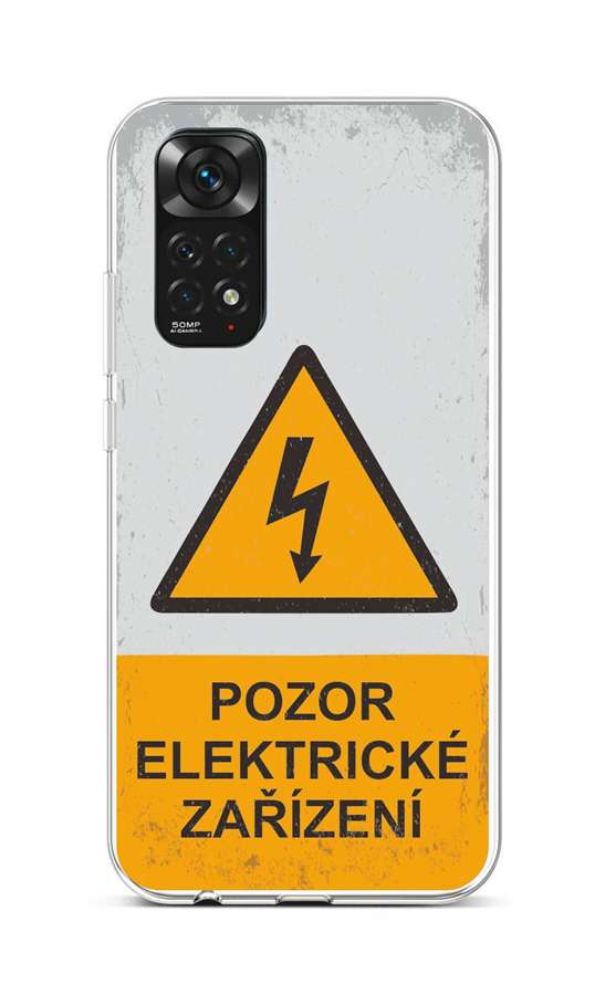 Zadní silikonový kryt na Xiaomi Redmi Note 11 Pozor elektrické zařízení