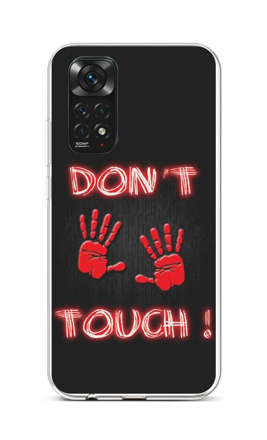 Zadní silikonový kryt na Xiaomi Redmi Note 11 Don't Touch Red