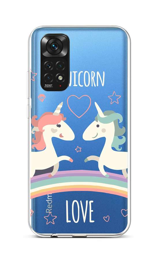 Kryt TopQ Xiaomi Redmi Note 11 silikon Unicorn Love 67324 (pouzdro neboli obal na mobil Xiaomi Redmi Note 11)