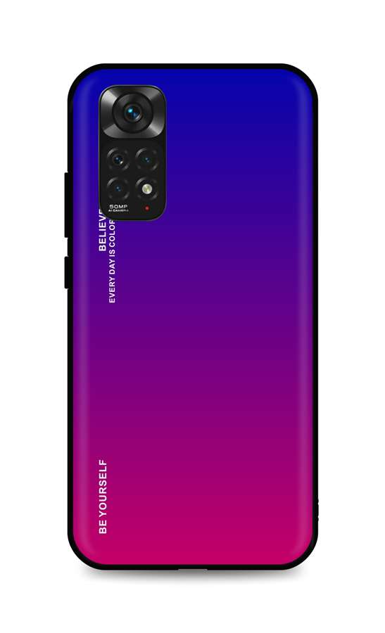 Levně Kryt TopQ LUXURY Xiaomi Redmi Note 11 pevný duhový fialový 67331 (pouzdro neboli obal na mobil Xiaomi Redmi Note 11)