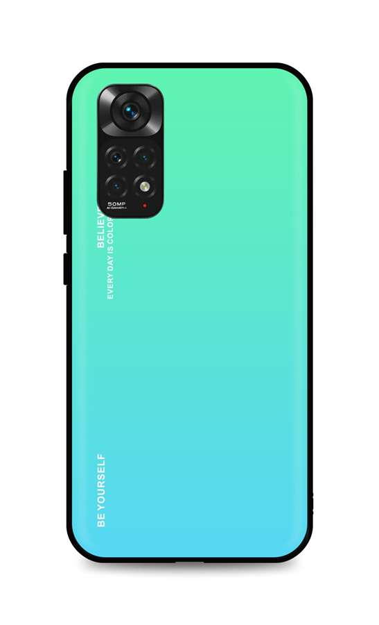 Levně Kryt TopQ LUXURY Xiaomi Redmi Note 11 pevný duhový zelený 67333 (pouzdro neboli obal na mobil Xiaomi Redmi Note 11)