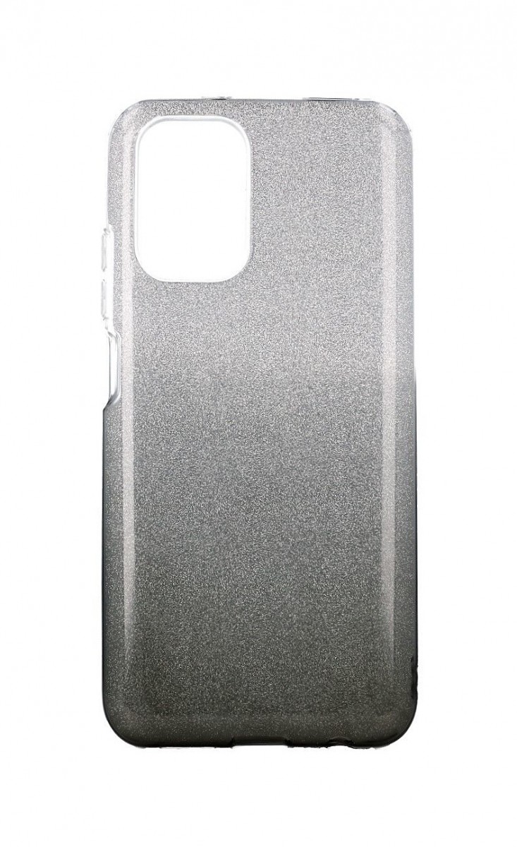 Levně Kryt TopQ Xiaomi Redmi 10 glitter stříbrno-černý 67421 (pouzdro neboli obal na mobil Xiaomi Redmi 10)