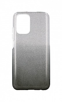 Zadní pevný kryt na Xiaomi Redmi 10 glitter stříbrno-černý