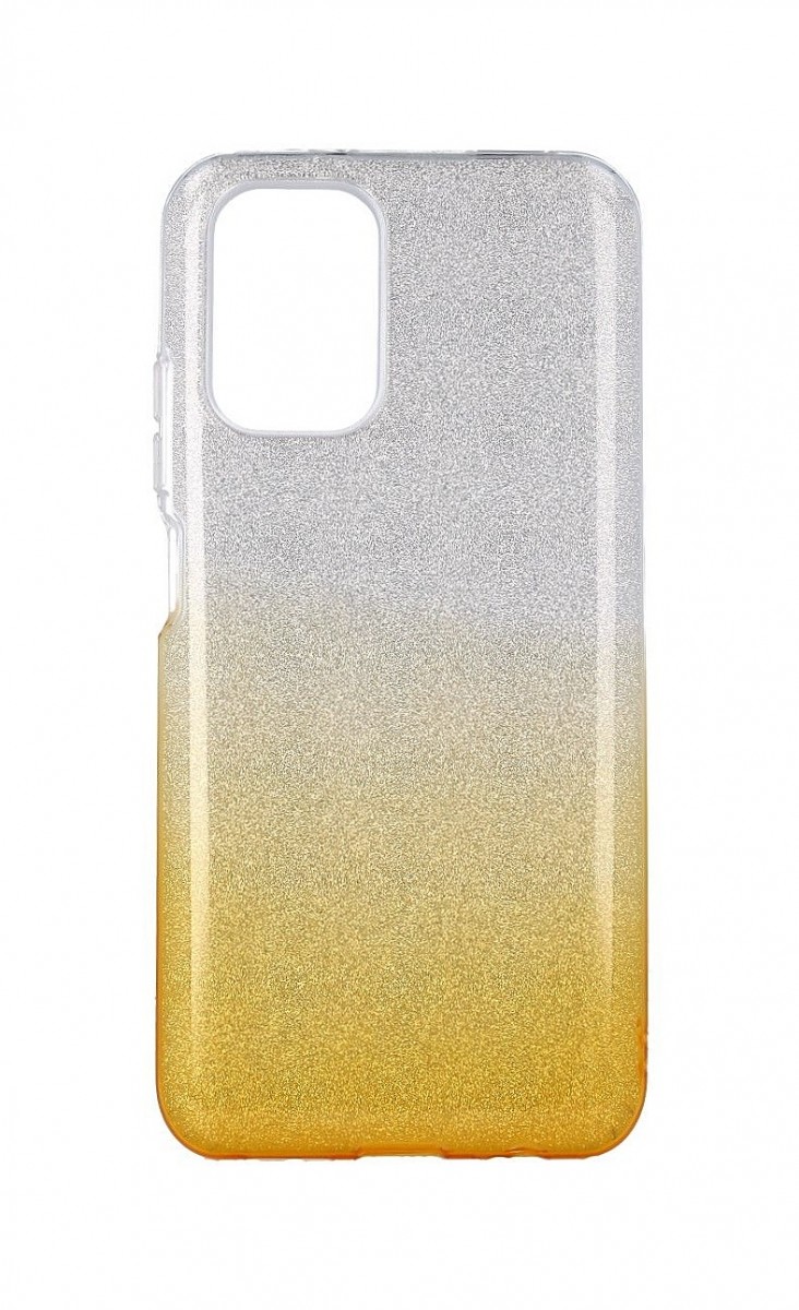 Levně Kryt TopQ Xiaomi Redmi 10 glitter stříbrno-oranžový 67424 (pouzdro neboli obal na mobil Xiaomi Redmi 10)